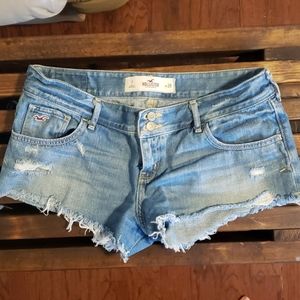 Hollister distressed cut off shorts